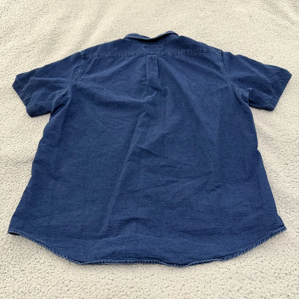 Vineyard Vines Murray Shirt Mens Large Slim Fit Navy Blue Short Sleeve Cotton